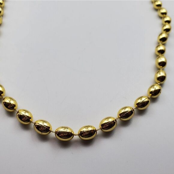 Festive gold tone beaded fall necklace N2007 - Picture 3 of 4